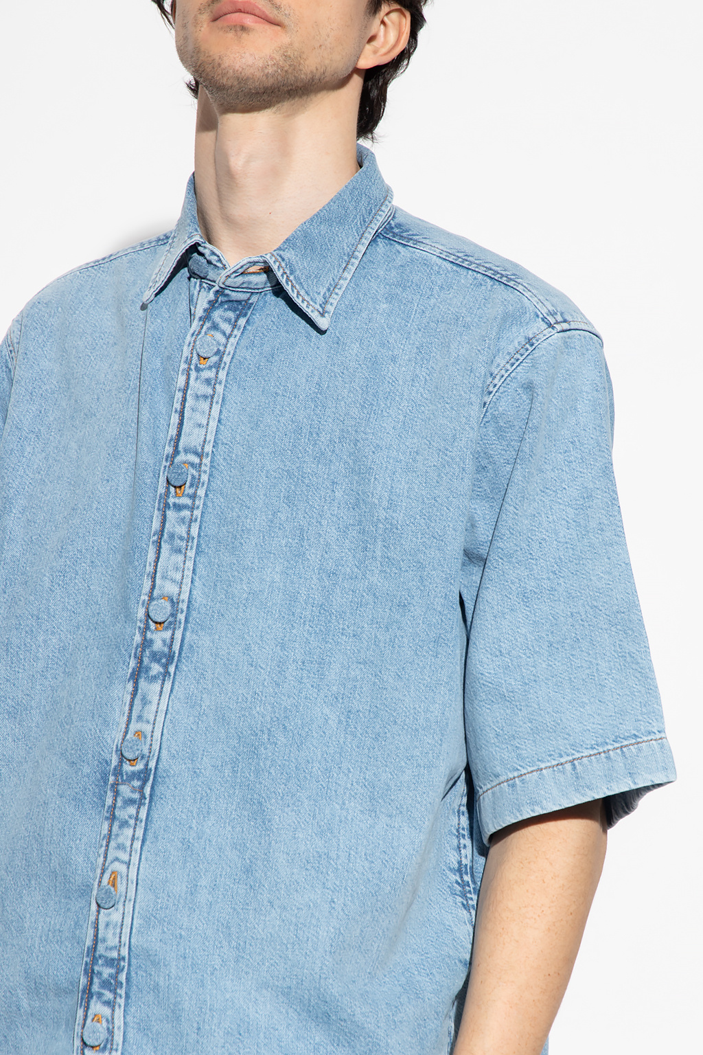 【CPGN STUDIO】23SS★ USA DENIM PATCH Short Sleeve Tee CG691_DM8916